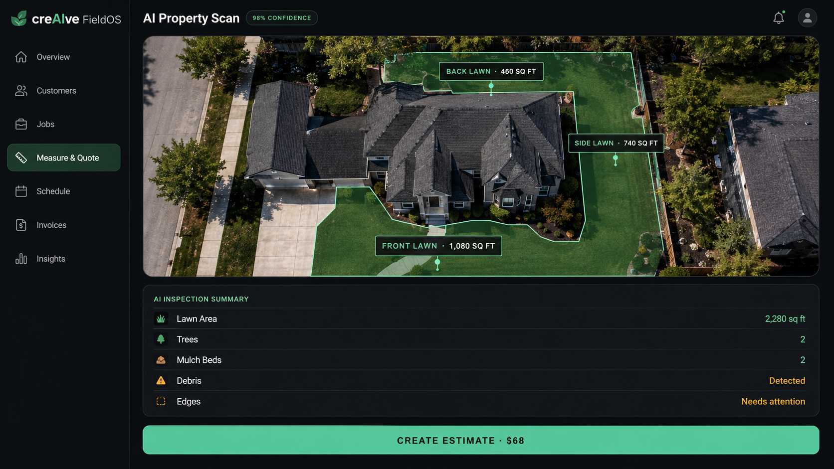 creAIve FieldOS AI Property Scan